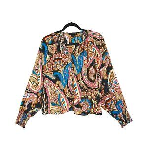 Sanctuary Tapestry Relaxed Button Blouse